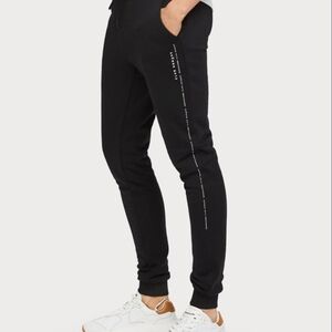 Unisex Scotch & Soda Black Jogger Sweatpants with Stripe NWOT